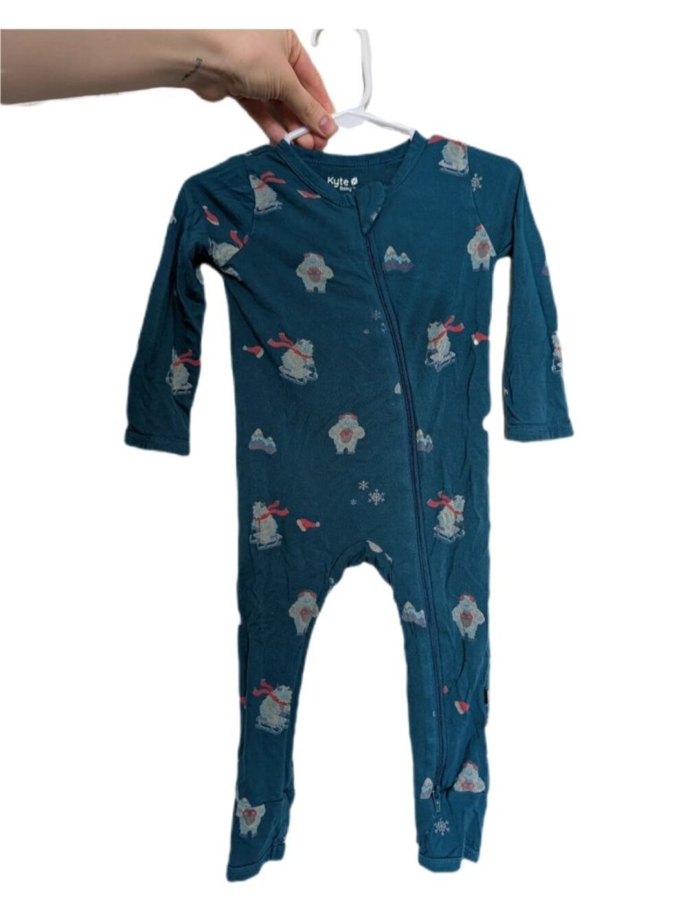 Kyte Baby Bamboo Footless Yeti‎ Romper 12-18m